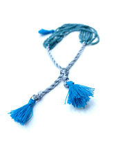 Load image into Gallery viewer, Blue Beaded Tassel Bracelet
