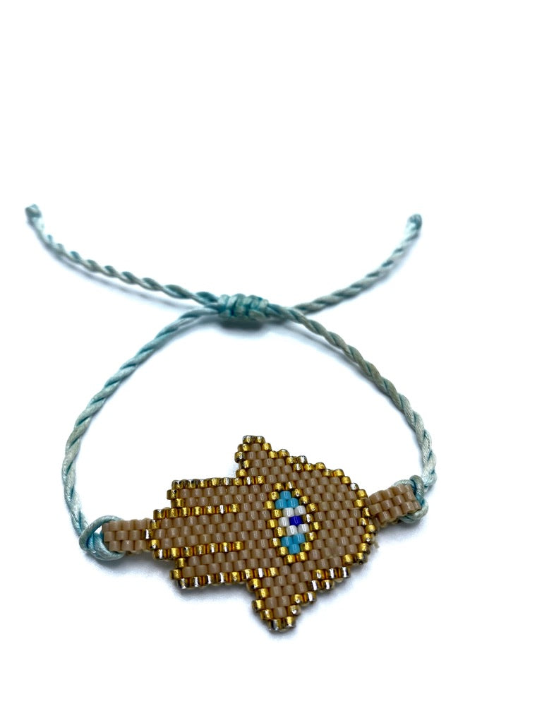 Gold Hamza Slider Bracelet