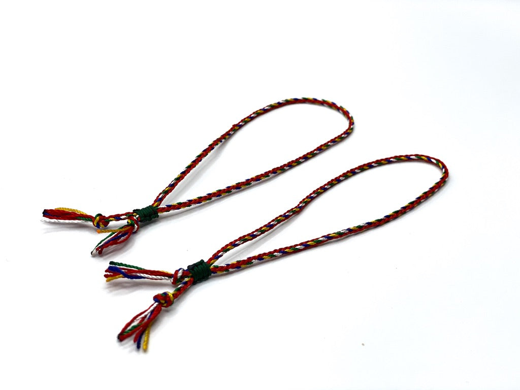 Silver heart pink string neckelss kids