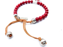Load image into Gallery viewer, Red Stone Beaded Bracelet

