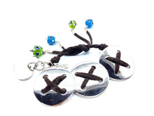 Load image into Gallery viewer, Silver and brown leather bracelet
