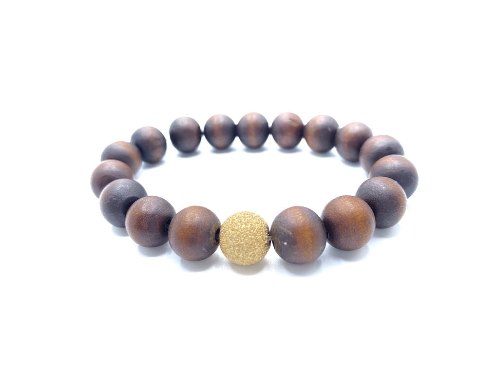 Wooden beaded bracelet