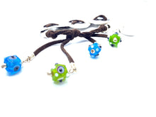 Load image into Gallery viewer, Silver and brown leather bracelet
