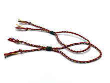 Load image into Gallery viewer, Silver heart pink string neckelss kids
