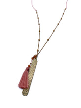 Load image into Gallery viewer, Pink Tassel Necklace

