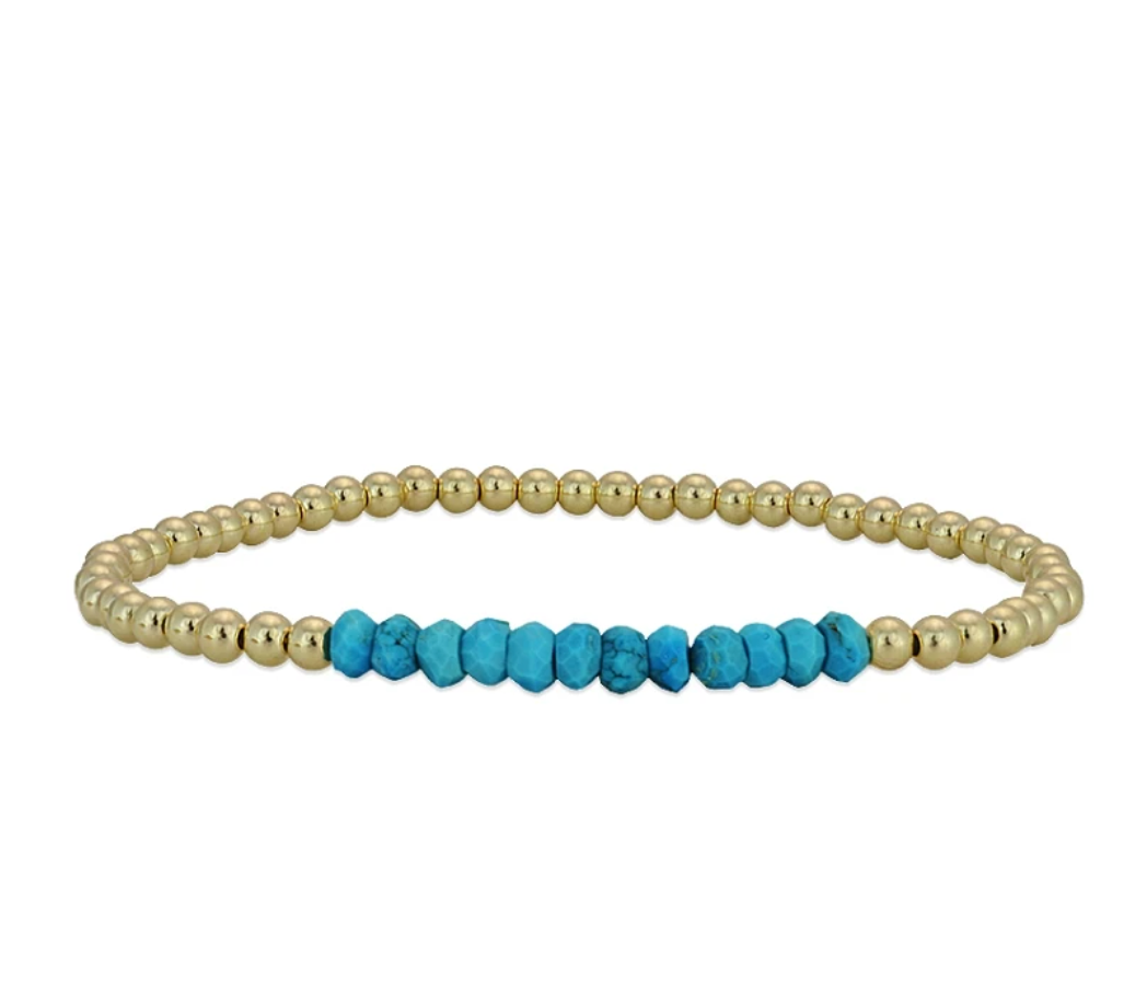 Turquoise beaded goldfield