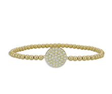 Load image into Gallery viewer, Circle Rhinestone Plate Bracelet
